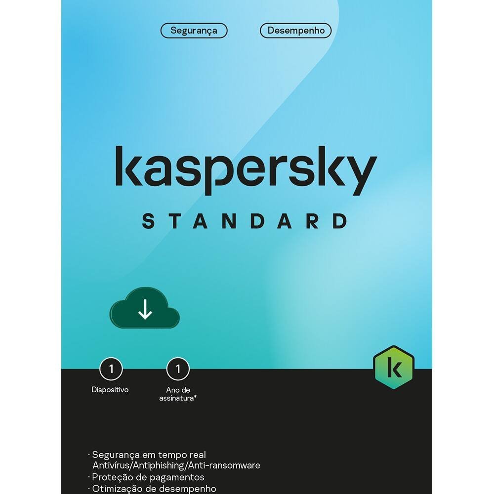 Kaspersky Antivirus Standard BR; 5 Dispositivos; 2 Anos ESD