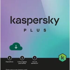 Kaspersky Antivirus Plus BR; 3 Dispositivos; 2 Contas KPM; 1 Ano ESD